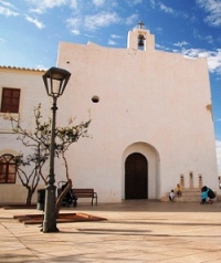 Schitterend kerk van Formentera in Sant Francesc