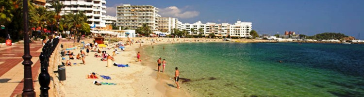 Santa Eulalia Ibiza strand foto
